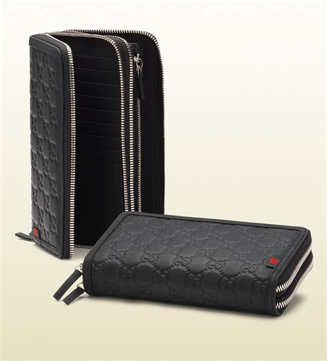 gucci double zip travel wallet|Gucci guccissima wallet.